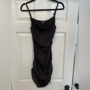 Express Black Satin Slip Dress size XS
